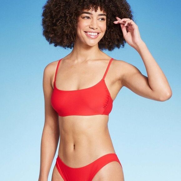 wild fable Other - Wild Fable Women's Scoop Front Bralette Bikini Top | Red | XS | NWT
